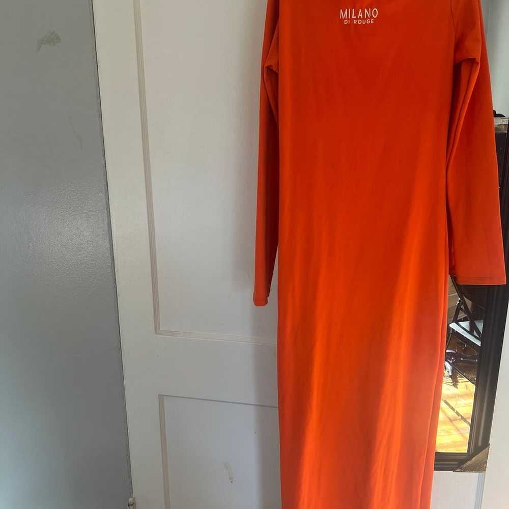 Orange Turtle neck dress from a black owed brand … - image 1