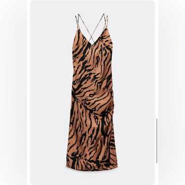 Zara Slip Animal Print Dress