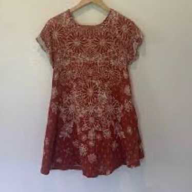 Free people orange white flower dress