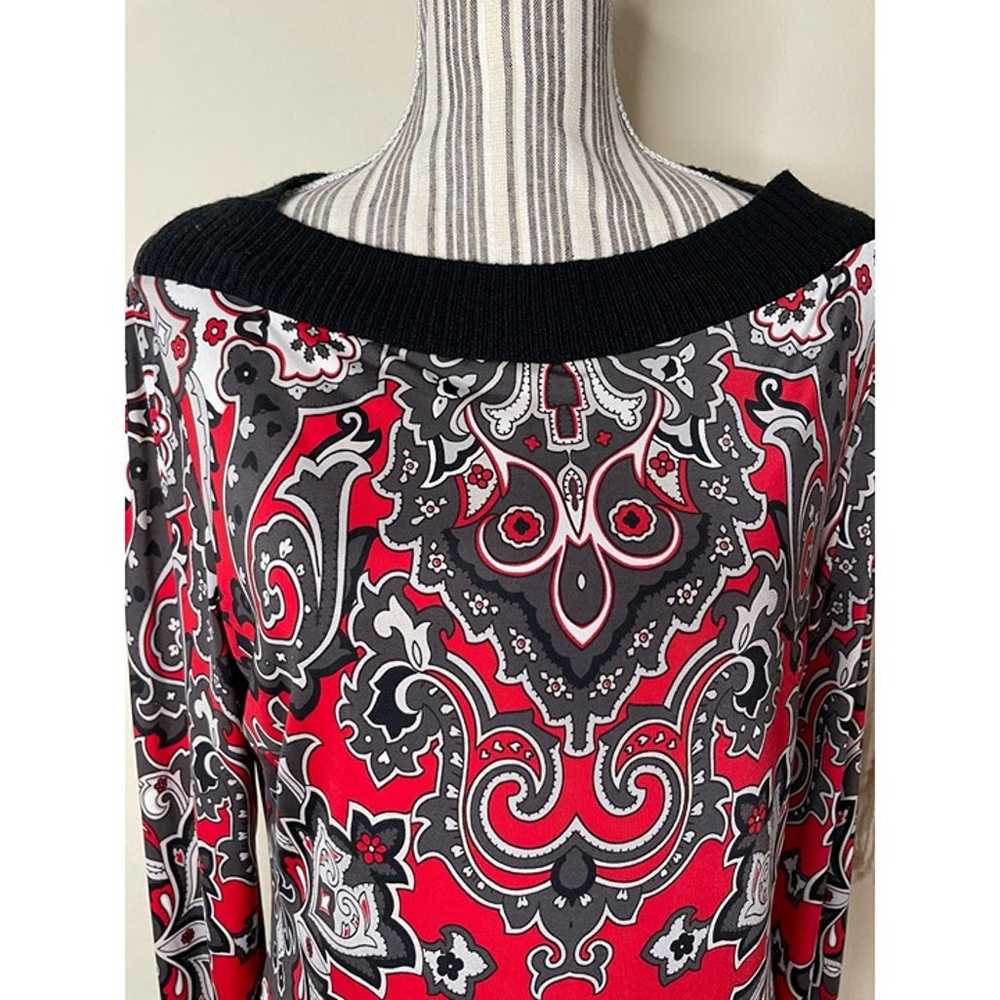 Cache Damask Bodycon Colorful Stretchy Knit Rib T… - image 2