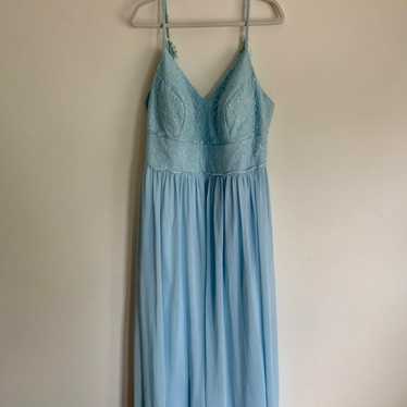 Azazie sky blue bridesmaid dress