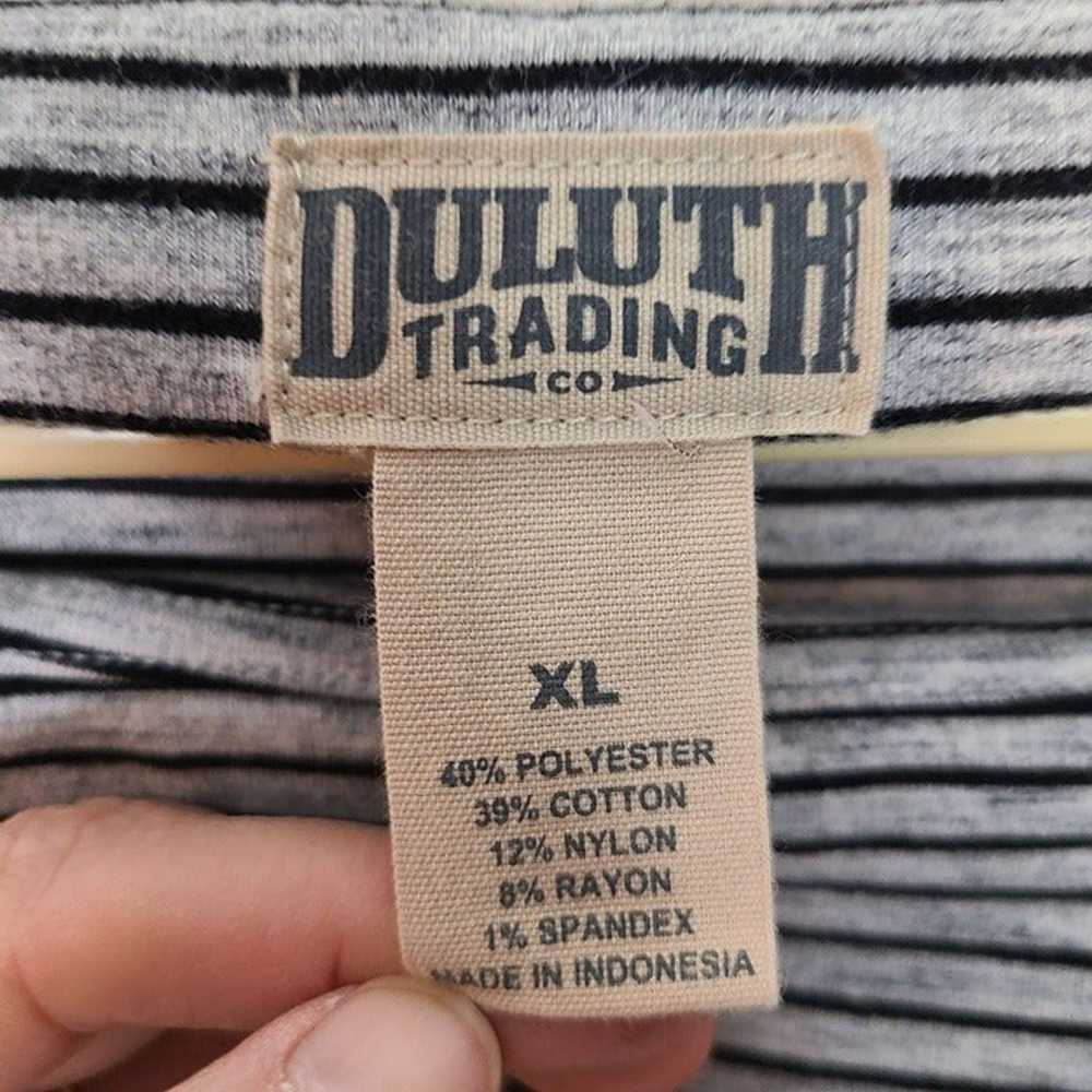 Duluth Trading Co Womens XL Gray Black Black Stri… - image 7