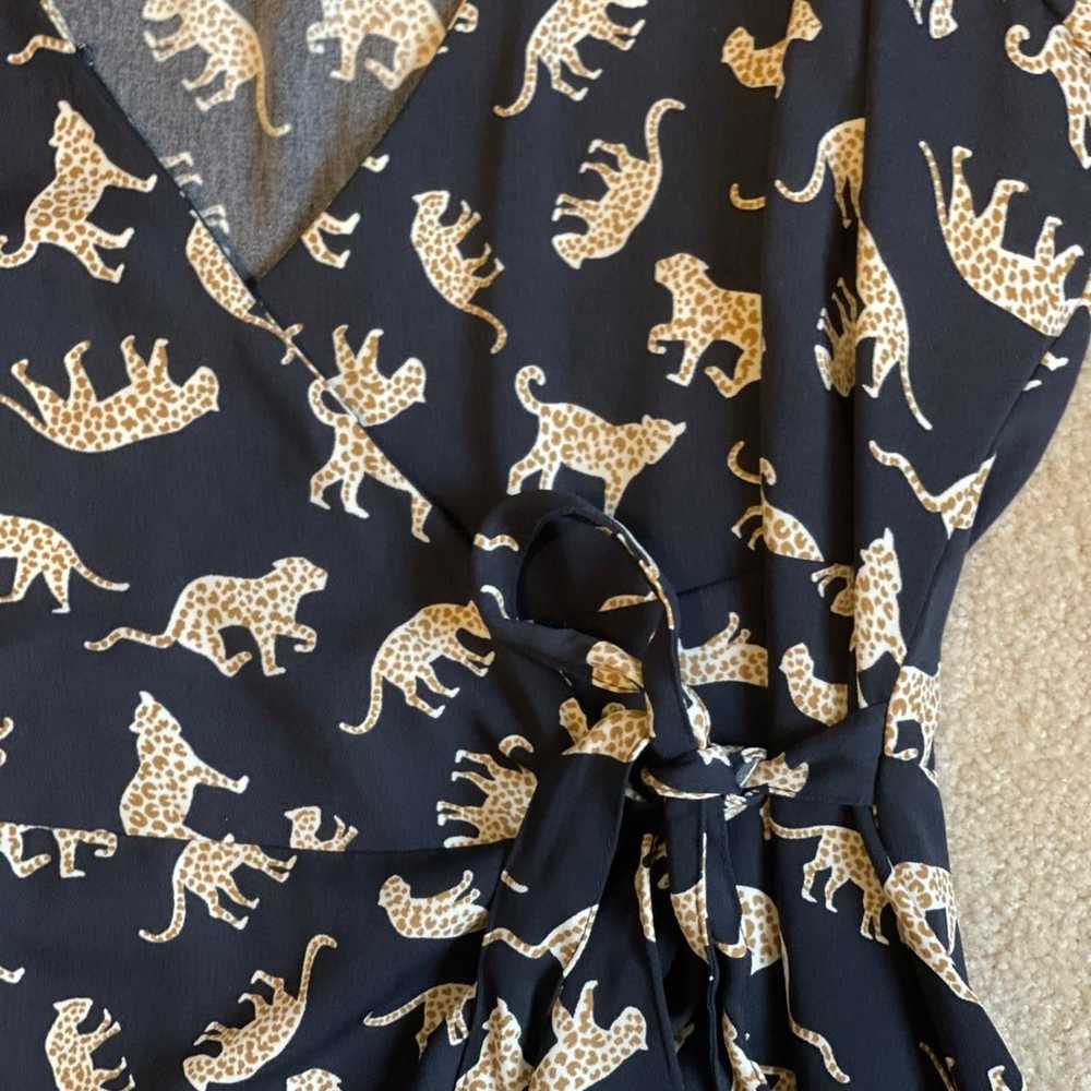 J Crew cheetah wrap dress, size 20 - image 4