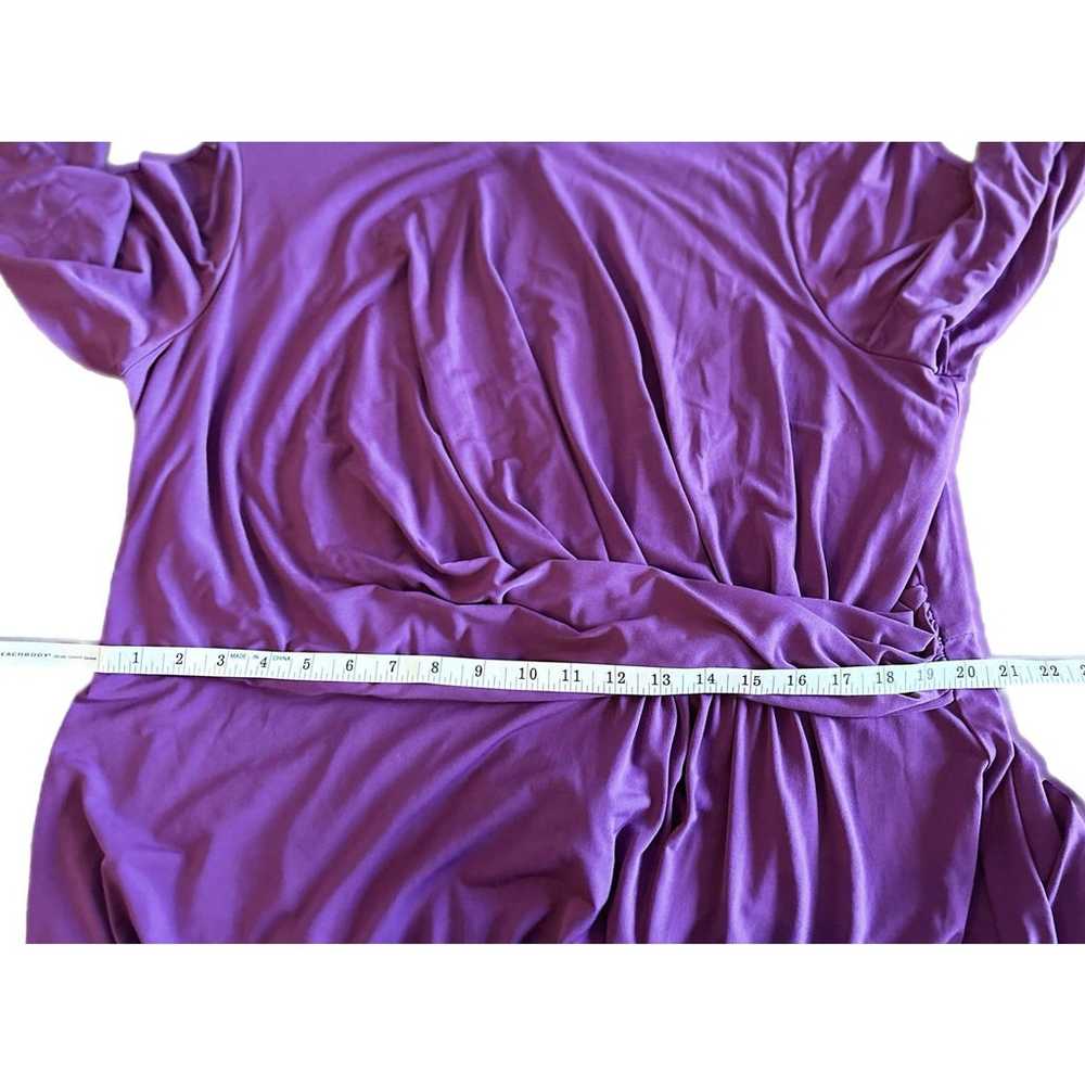 London Times Side Ruched Midi Dress - /Purple - image 6