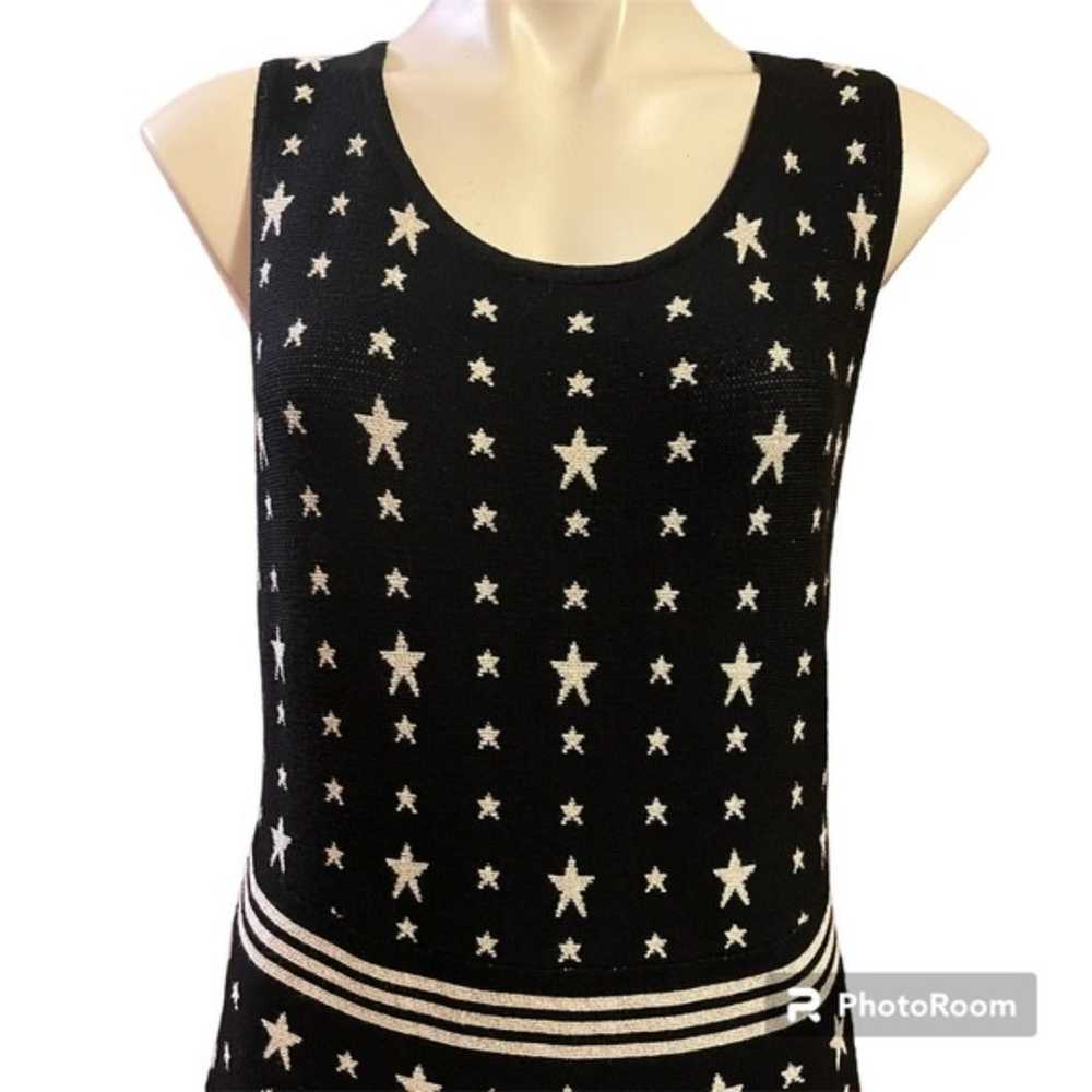 Torrid Black & White Star Print Sweater Knit Skat… - image 3