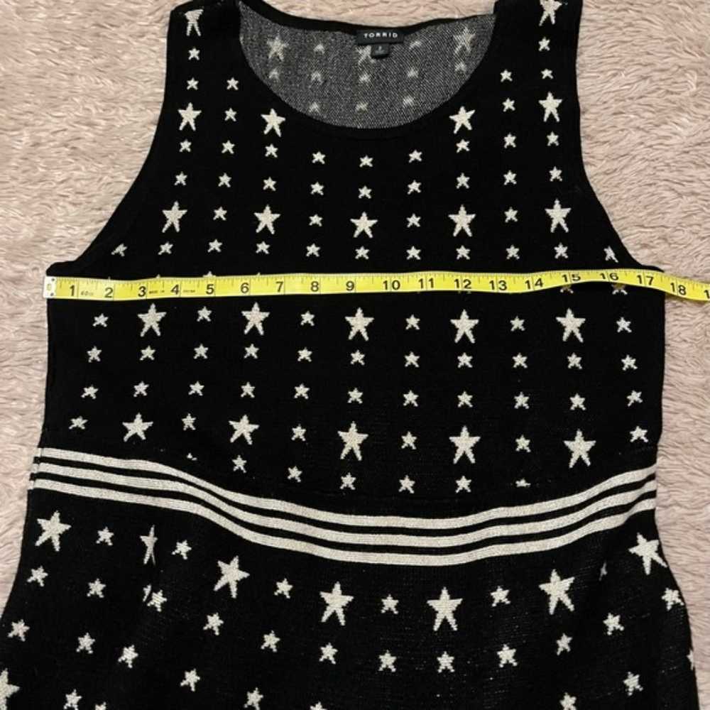 Torrid Black & White Star Print Sweater Knit Skat… - image 7