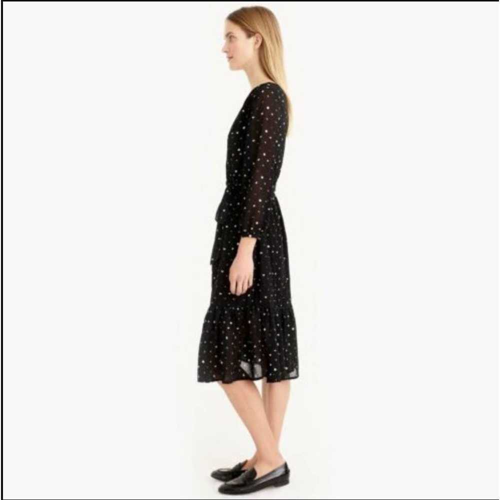 J. CREW Point Sur Dress Size 22 Black Faux Wrap C… - image 2