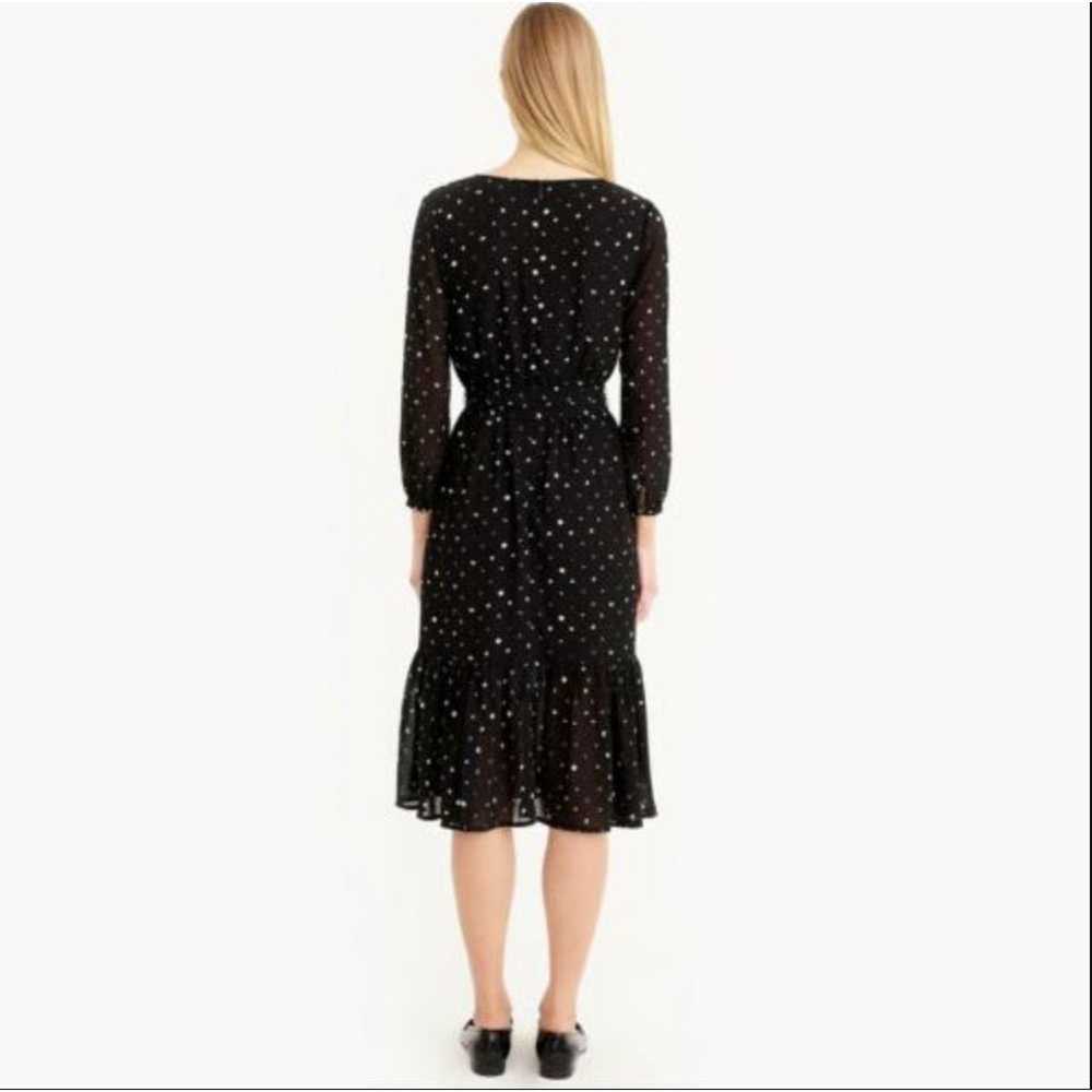 J. CREW Point Sur Dress Size 22 Black Faux Wrap C… - image 3
