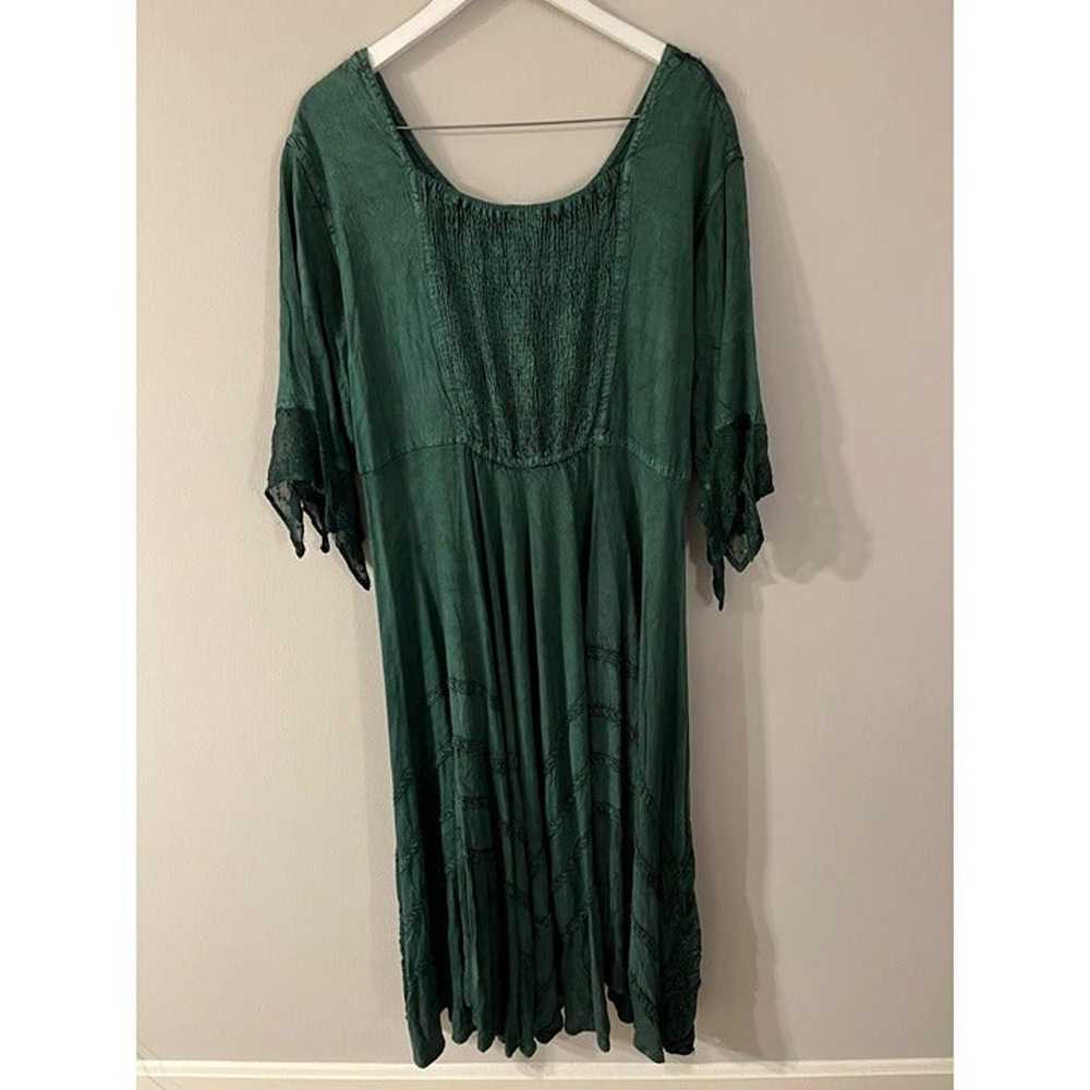 Vintage Hippie Woodland Fairy Maxi Dress Size Plu… - image 2