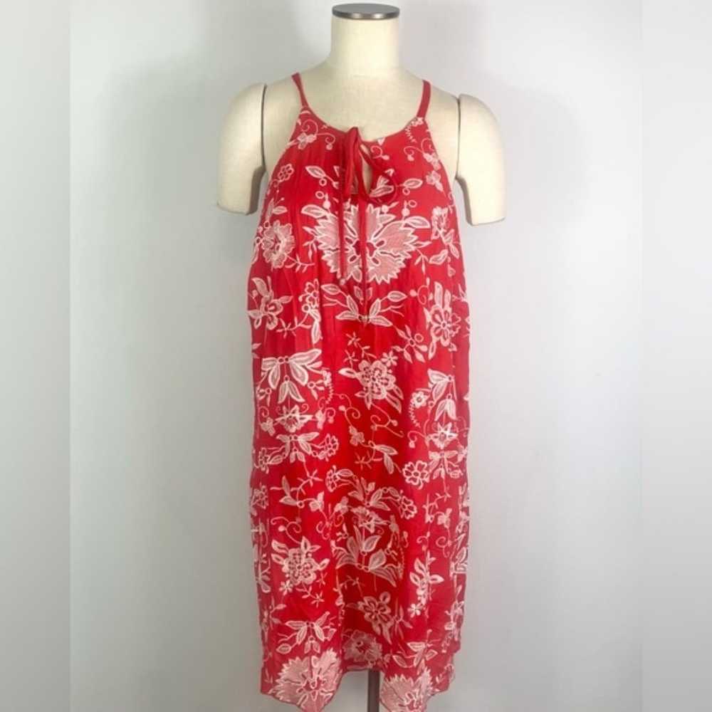 Westport Red Embroidered Floral Dress Size 2X - image 1