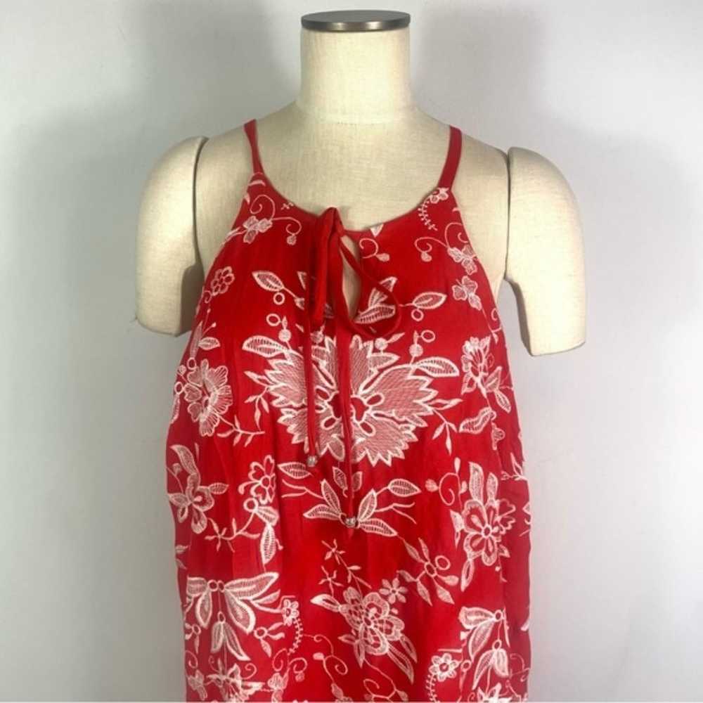 Westport Red Embroidered Floral Dress Size 2X - image 4