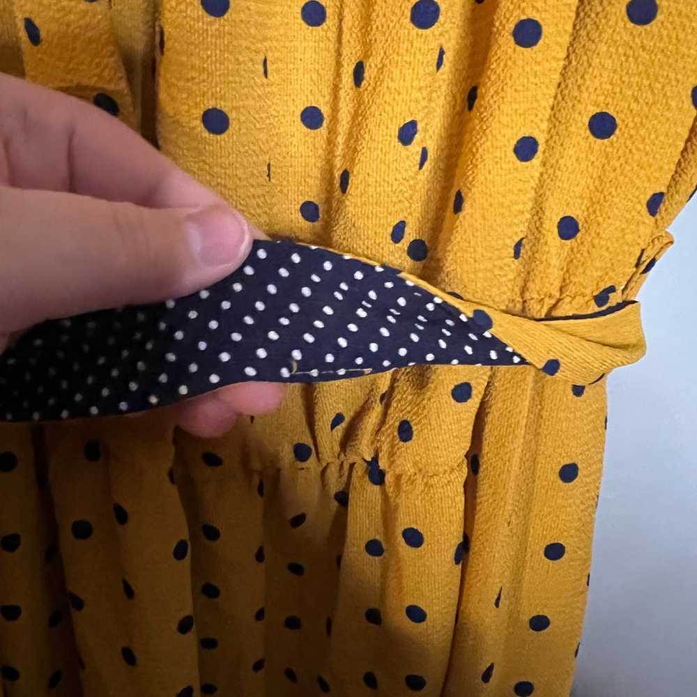 Paperdoll yellow polka dot midi swing dress - image 3