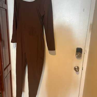 Skims ALL-IN-ONE LONG SLEEVE MID THIGH ONESIE