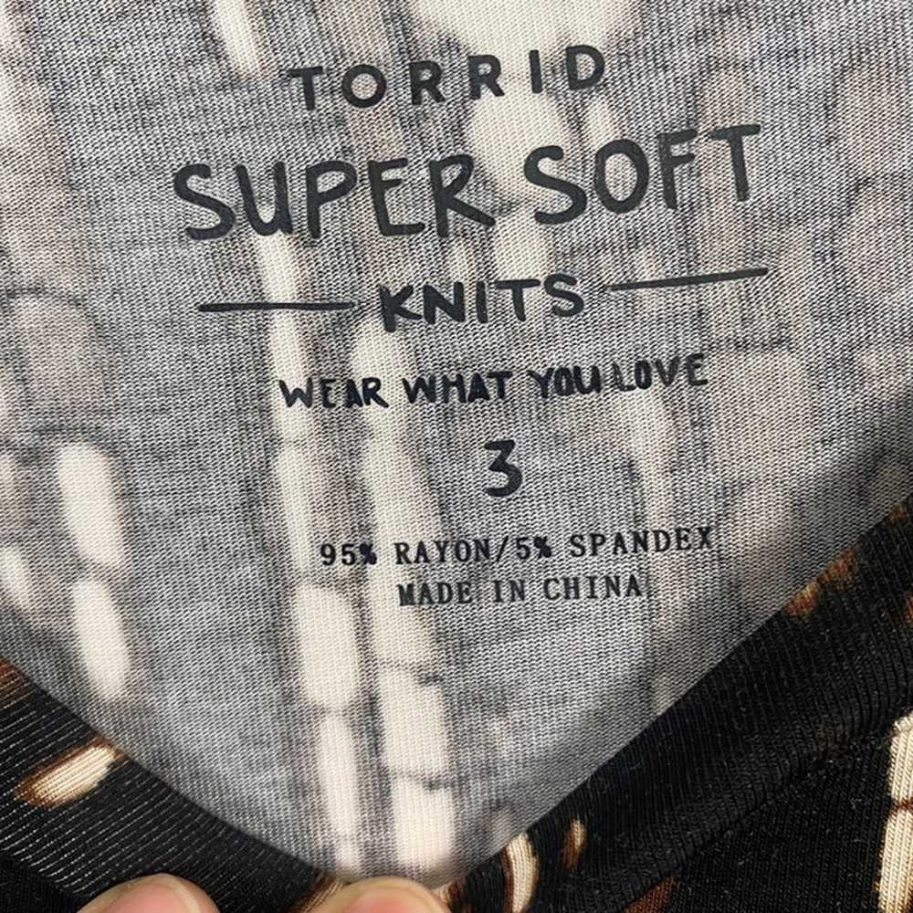 Torrid Super Soft Black Tie Dye Knit Jersey Dress… - image 9