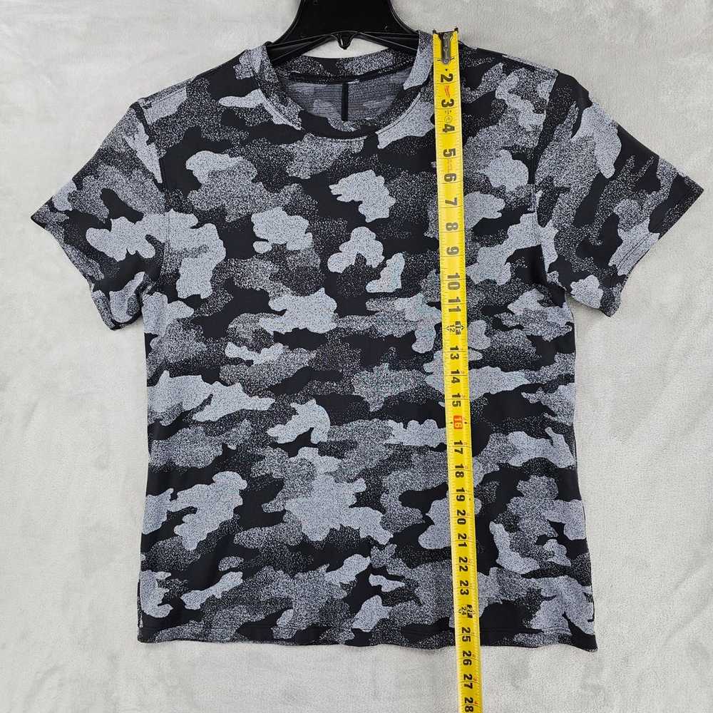 Lululemon Mens Tech Shirt Black / Gray Camo Polye… - image 5