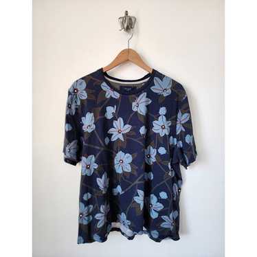 Ted Baker Merican navy blue floral crew neck T-sh… - image 1