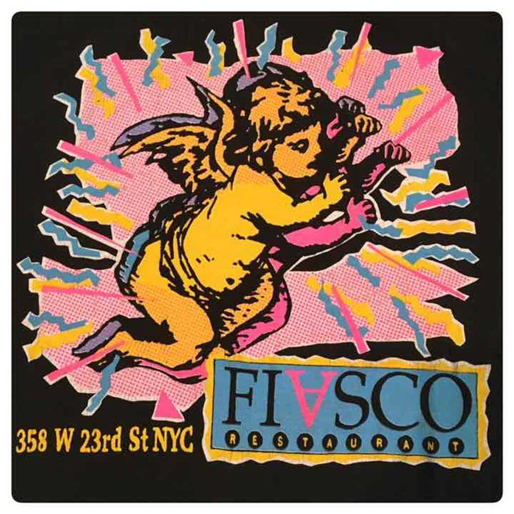 Vtg defunct Fiasco Restaurant NYC Tee. - image 4