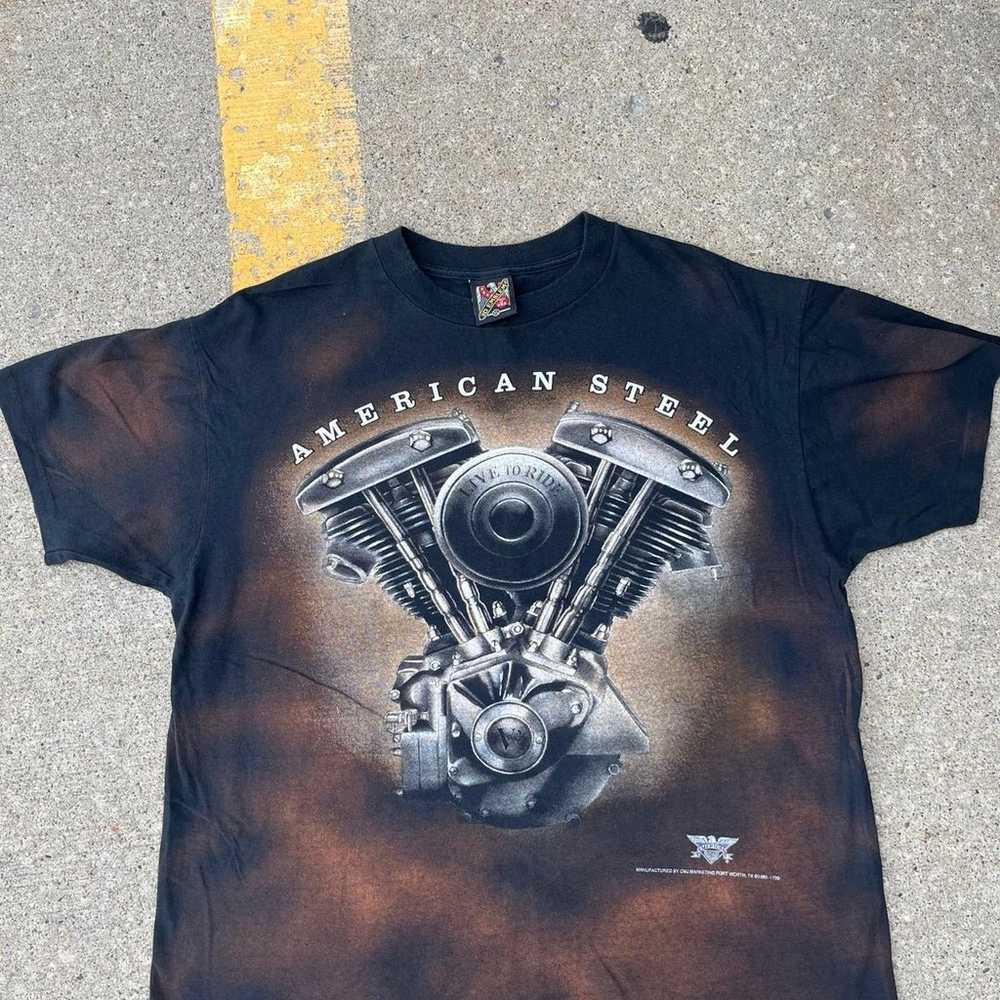 1993 3D emblem Engine T shirt - image 1