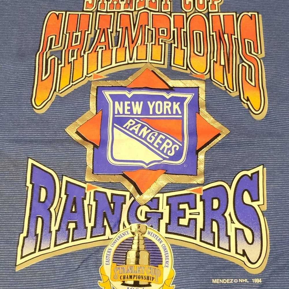 Vintage New York Rangers Championship Tee Shirt 1… - image 2