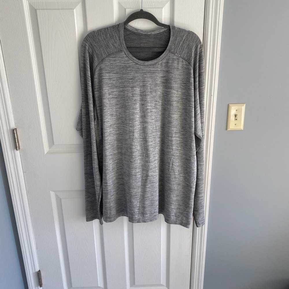 Lululemon men’s grey long sleeved swiftly t-shirt… - image 1