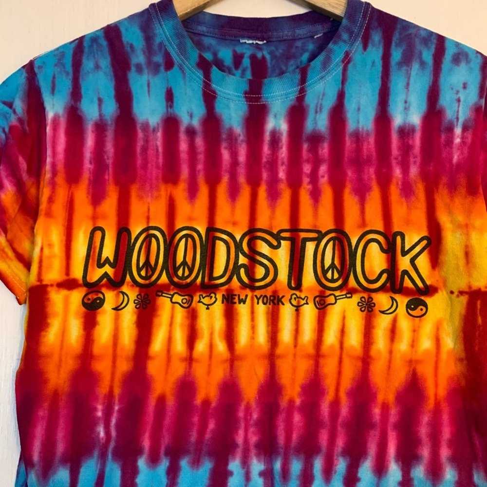 Vintage Woodstock Tie Dye T-shirt - image 2