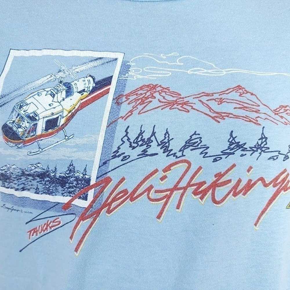 Taucks Heli Hiking T Shirt Vintage 80s Helicopter… - image 2