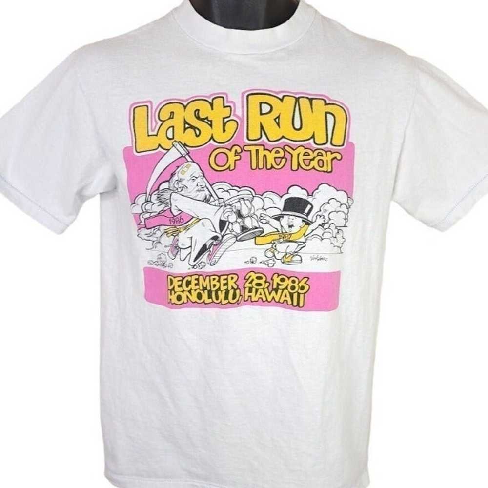 Last Run Of The Year T Shirt Vintage 80s 1986 Hon… - image 1