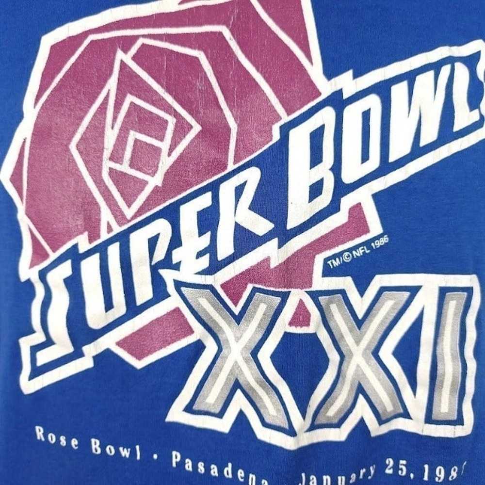 Super Bowl XXI T Shirt Vintage 80s 1987 New York … - image 2