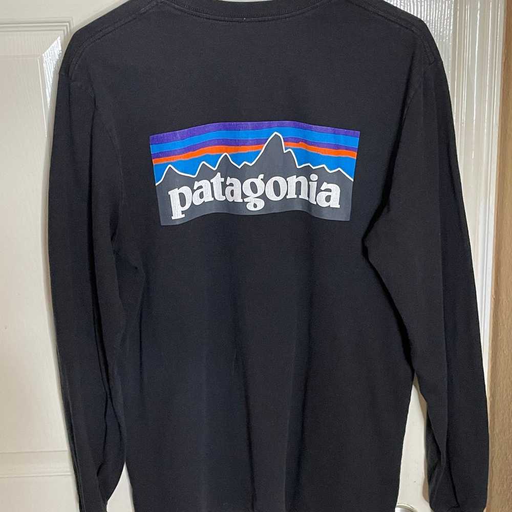 Patagonia Shirt Mens Medium  Black Organic Cotton… - image 6
