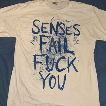 Senses Fail shirt signed by band medium