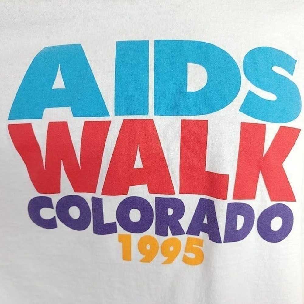 AIDS Walk T Shirt Vintage 90s 1995 Colorado AIDS … - image 2