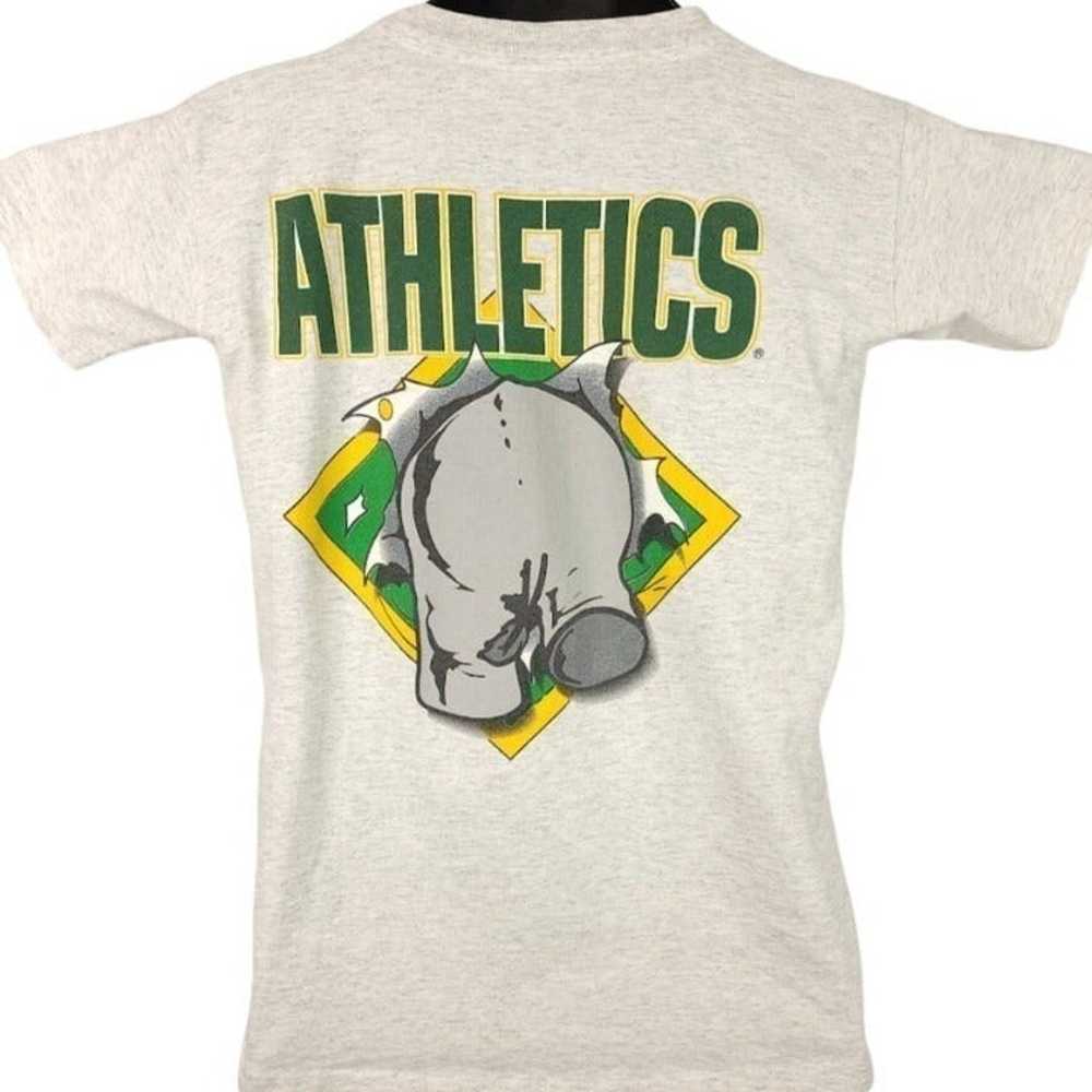 Oakland Athletics As T Shirt Vintage 90s MLB Base… - image 3