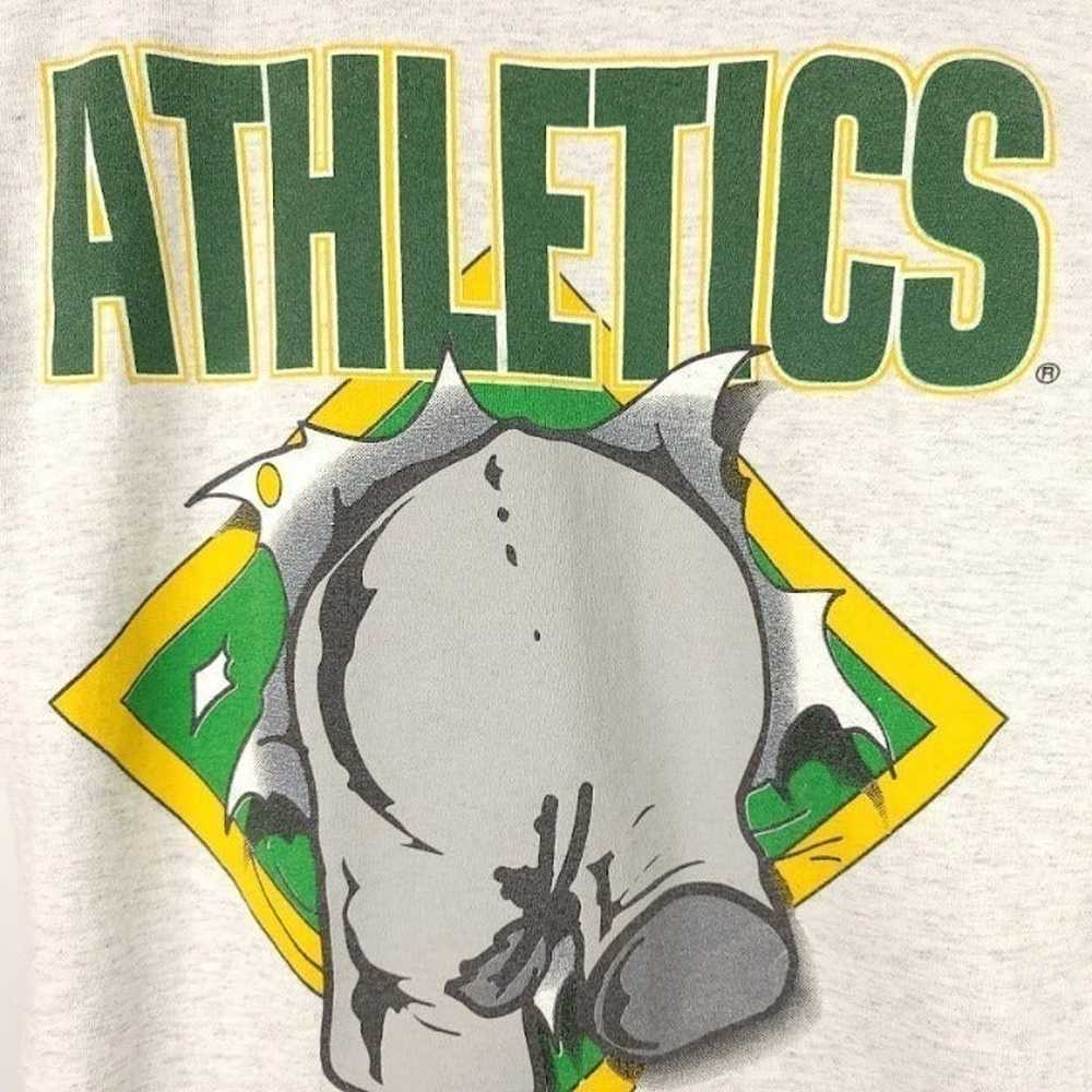 Oakland Athletics As T Shirt Vintage 90s MLB Base… - image 4