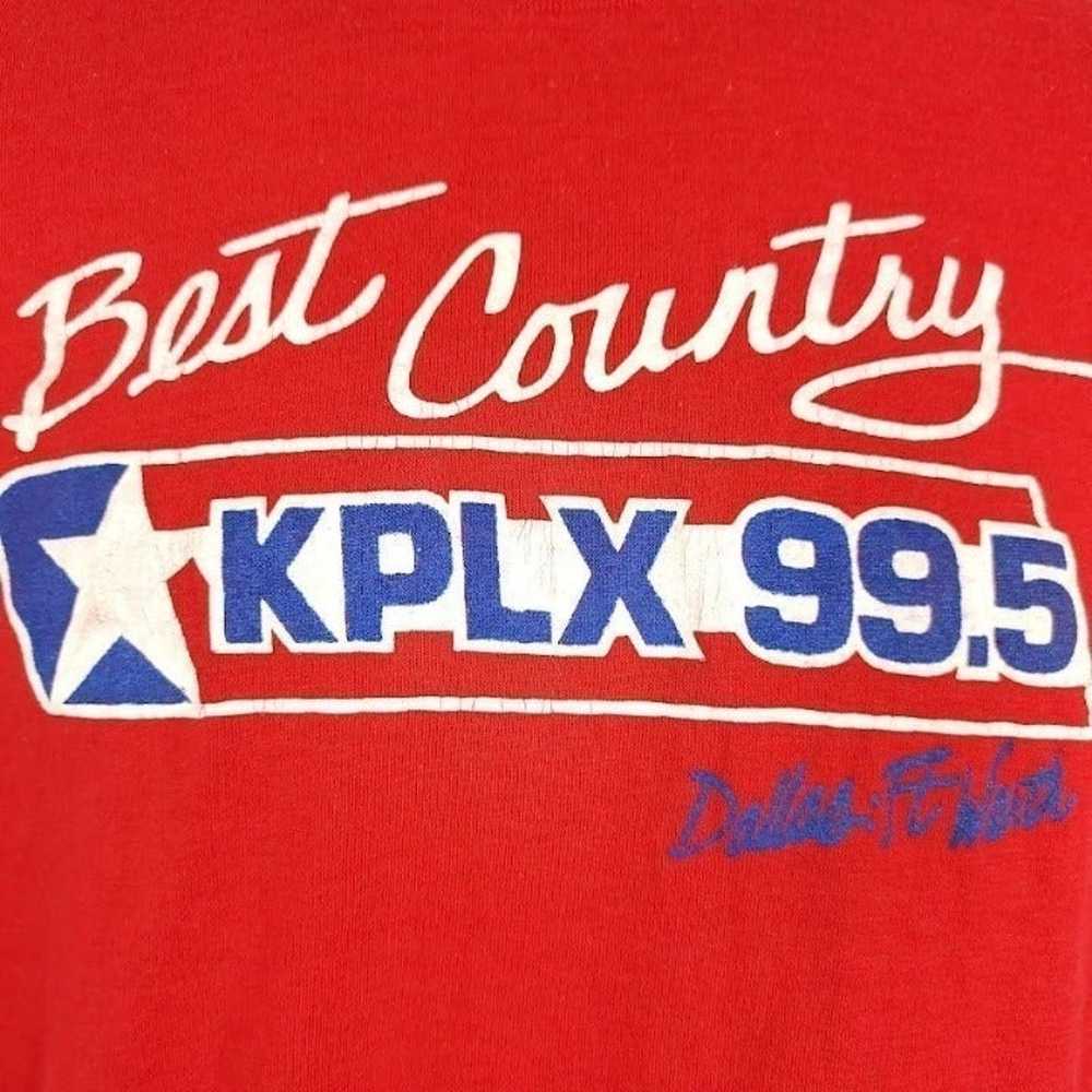 KPLX 99.5 Country Radio Station T Shirt Vintage 8… - image 2