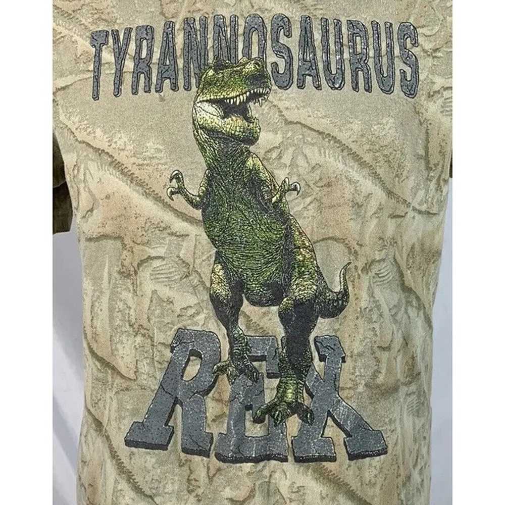 Vintage Dinosaur T Shirt All Over Print Single St… - image 5