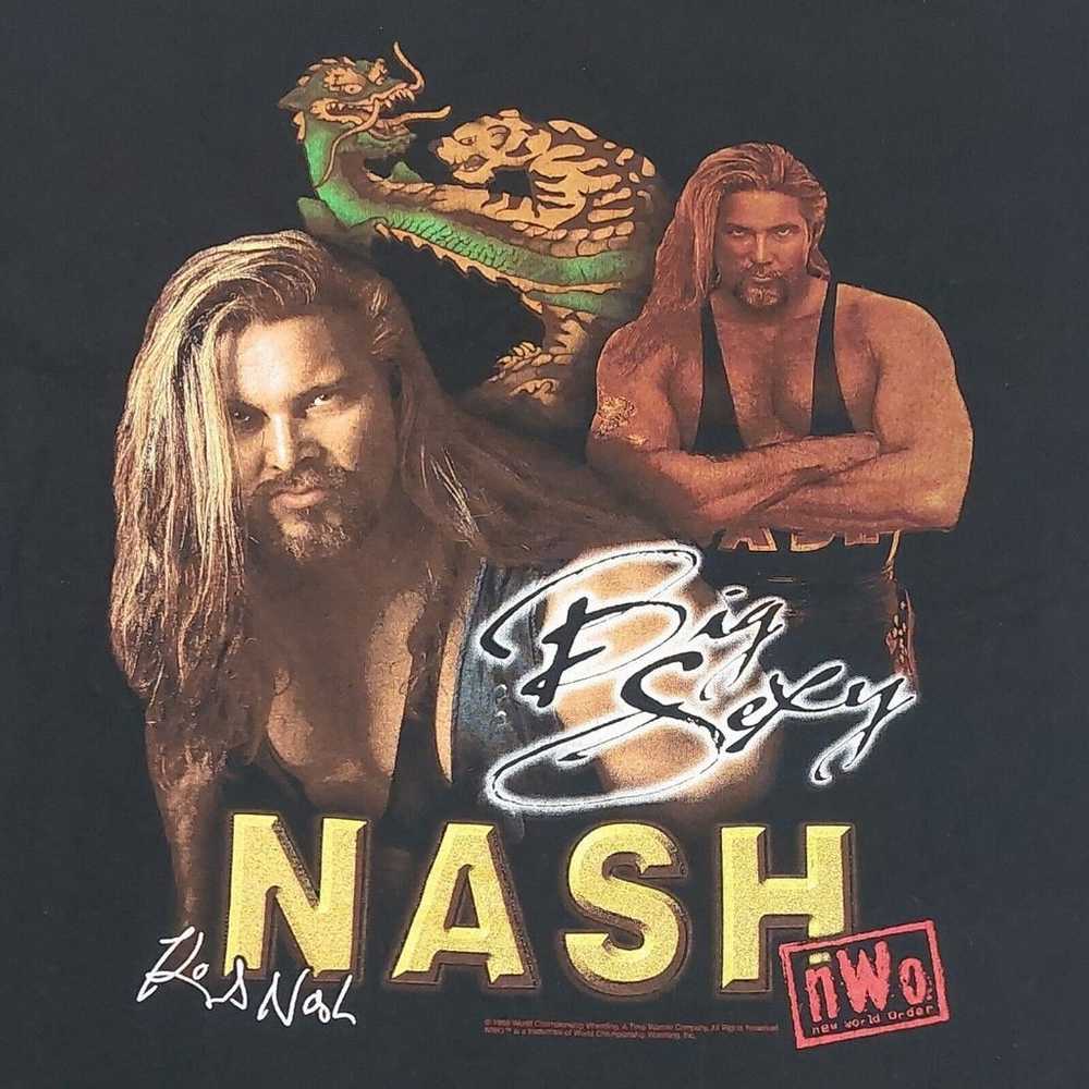 Vintage 1999 Kevin Nash Big Sexy NWO Black T-Shir… - image 5