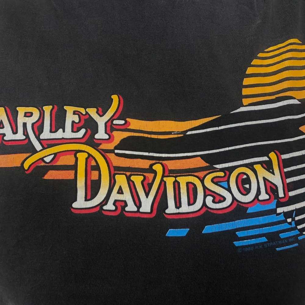 Vintage 1980s Harley Davidson Double Sided T-shir… - image 5