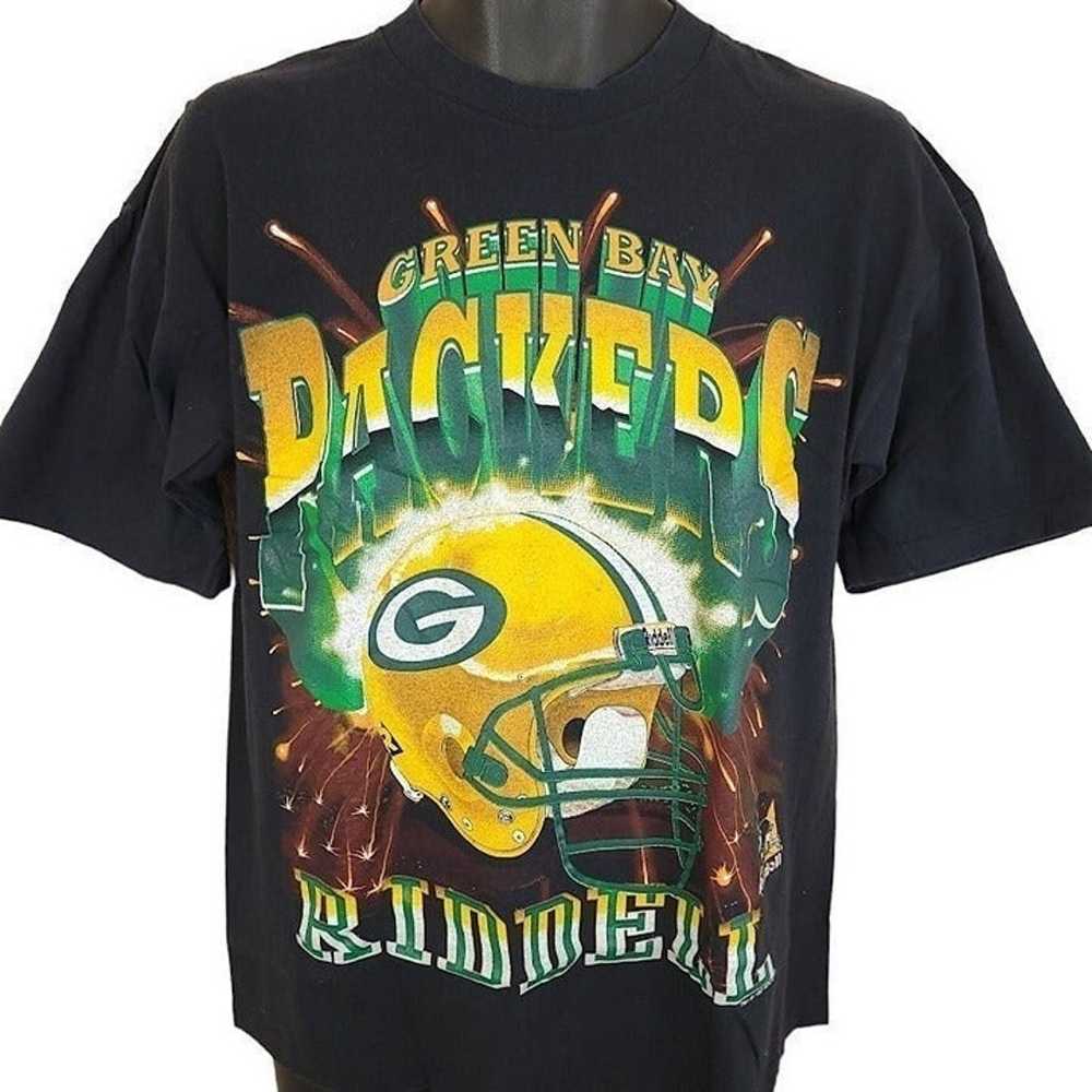 Green Bay Packers T Shirt Vintage 90s NFL Footbal… - image 1