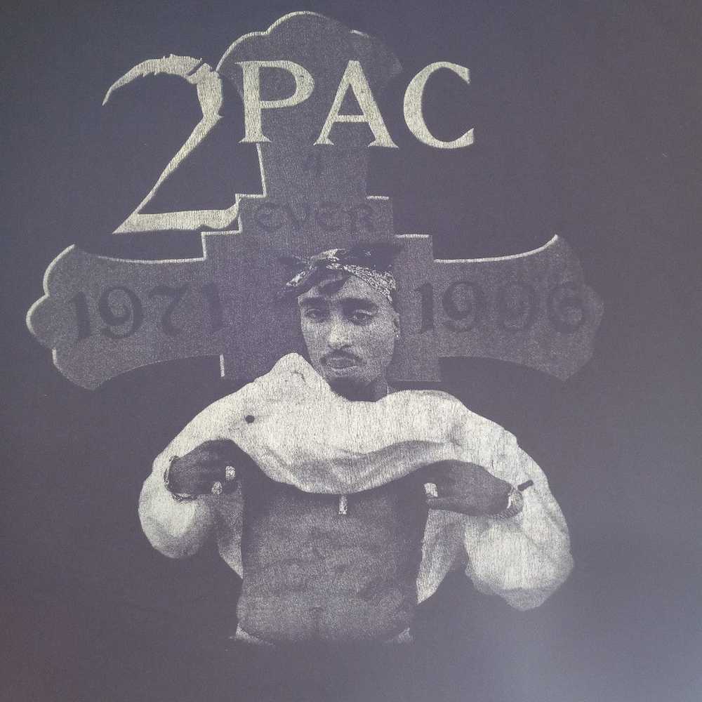 2pac Tupac vintage memorial 90s tee shirt size la… - image 3