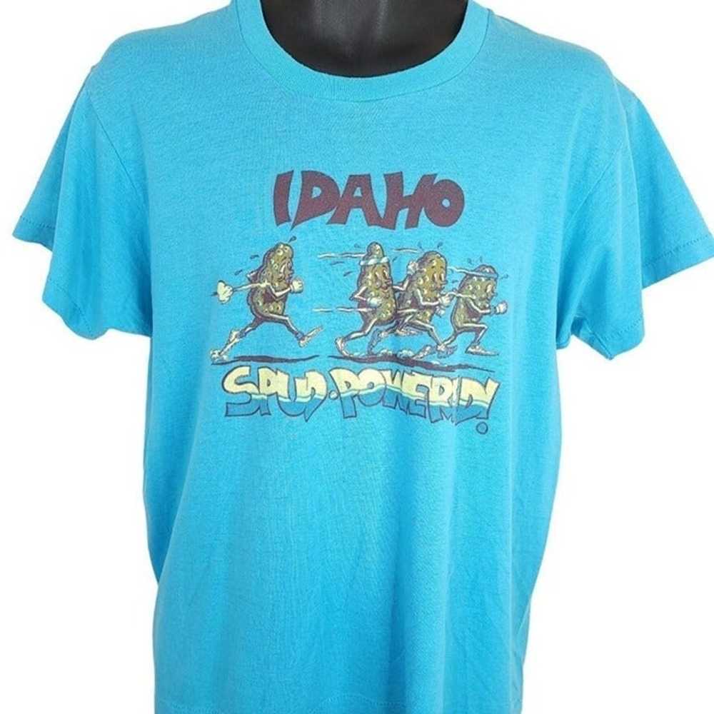Idaho Potatoes T Shirt Vintage 80s Spud Powered S… - image 1