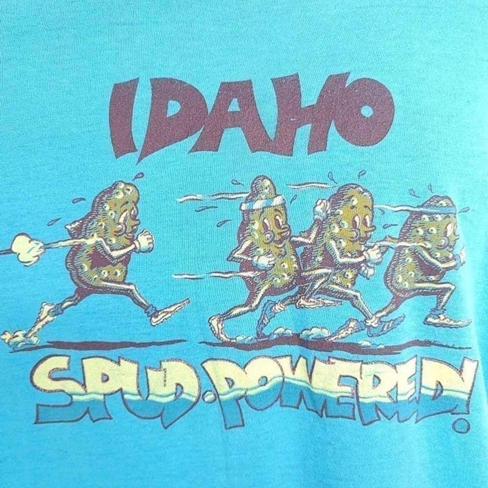 Idaho Potatoes T Shirt Vintage 80s Spud Powered S… - image 2