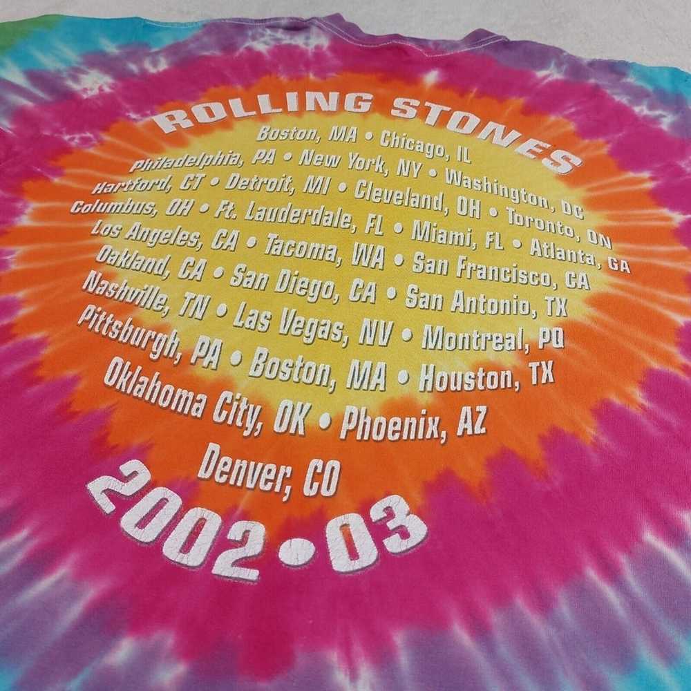 Vintage The Rolling Stones Tie Dye 2002-03 USA To… - image 9