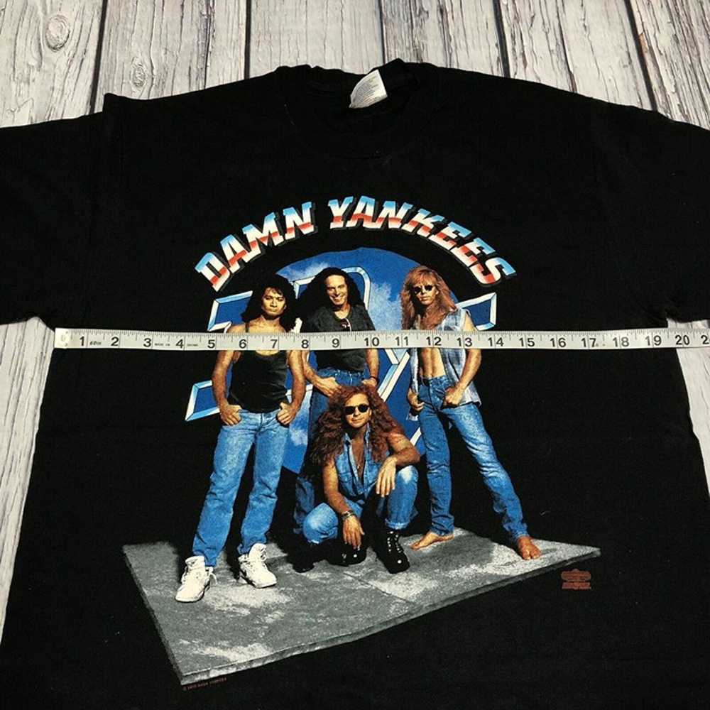 1993 Damn Yankees Vintage T-Shirt Size L Black Do… - image 9