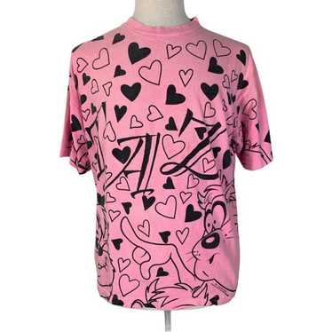 Vintage 1994 Taz Pink Hearts T-Shirt