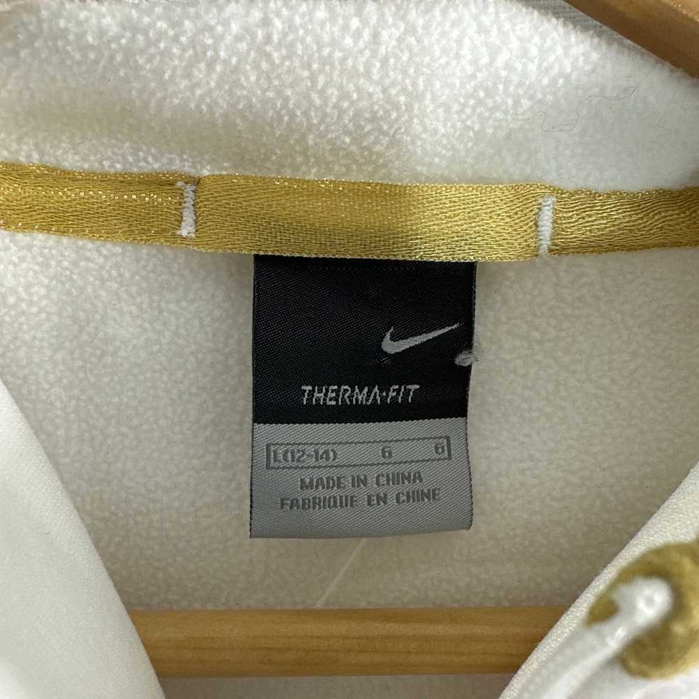 Nike NIKE Therma-Fit White and Gold Full Zip Hood… - image 4