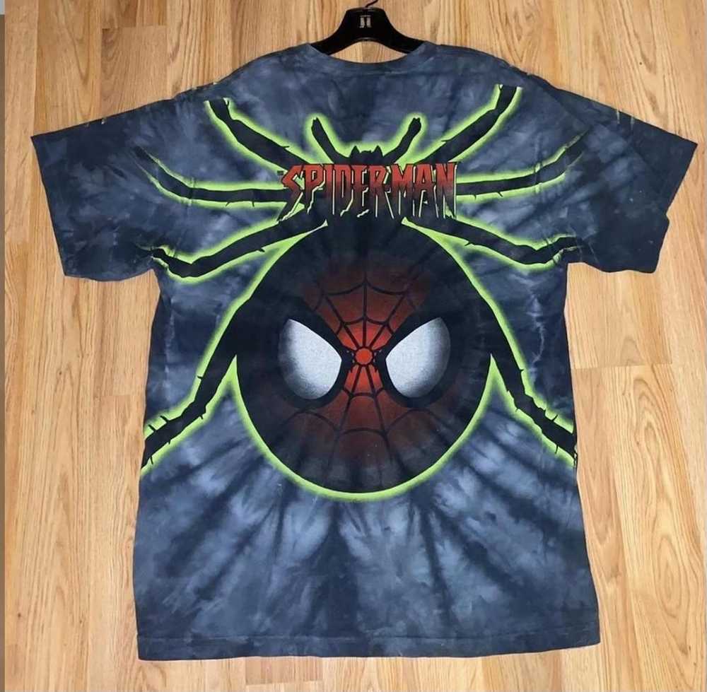 Vintage 1998 Spider-Man Tie-Dye AOP Marvel Vintag… - image 2