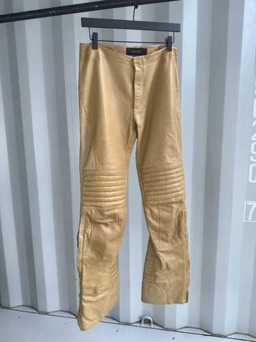 Gucci × Tom Ford Moto Zip Flare Leather Pants