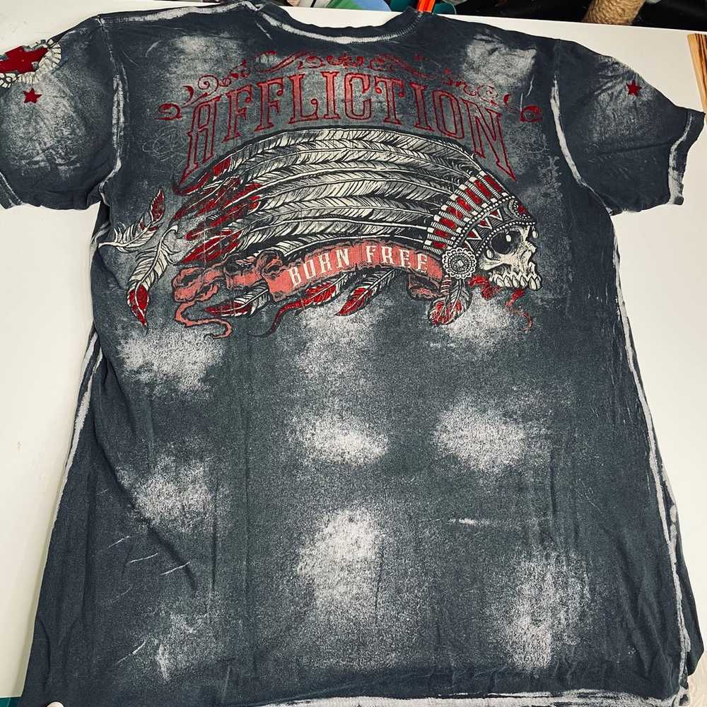 Affliction distressed Native American born free s… - image 6