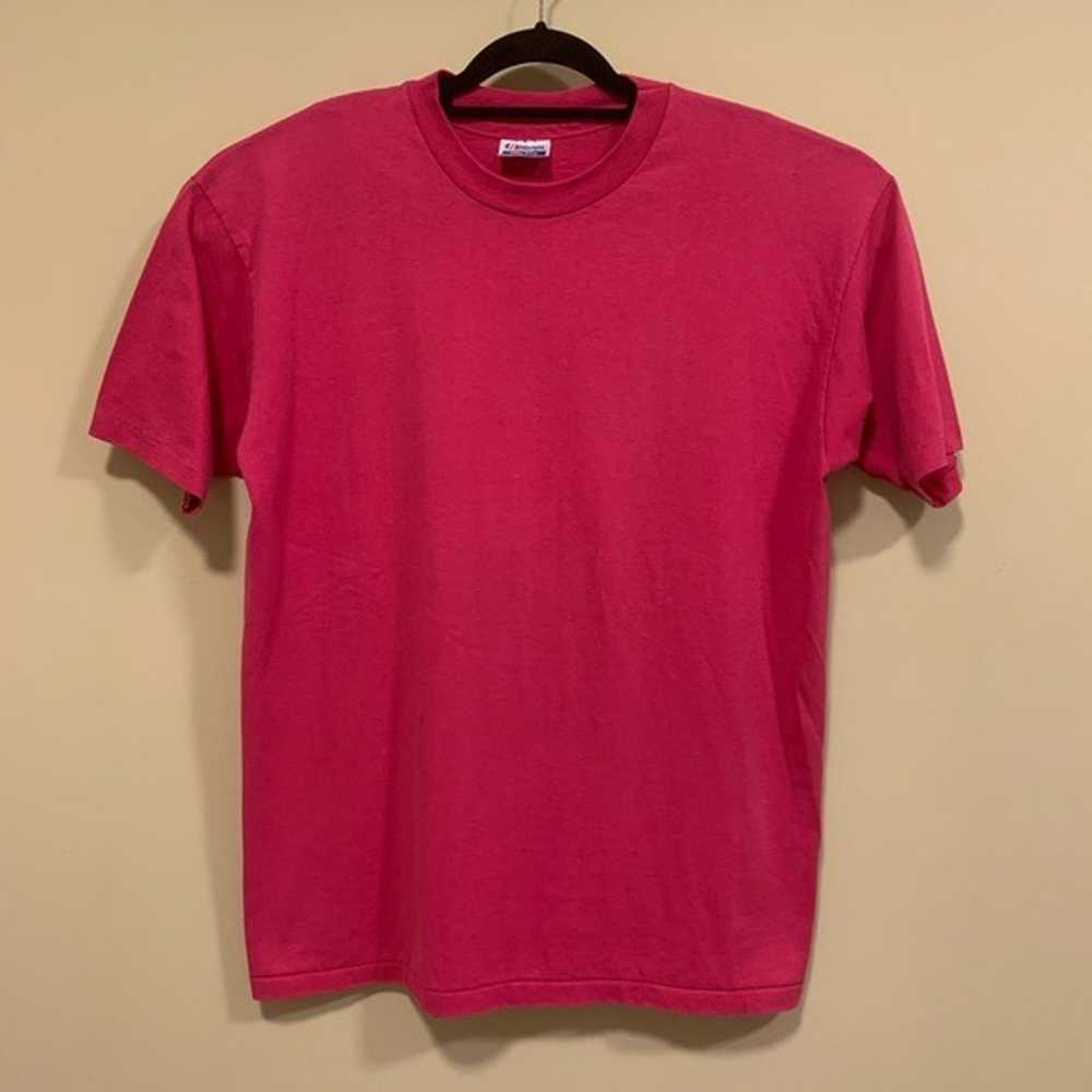 Hanes Vintage Red T-Shirt Single Stitch - image 2
