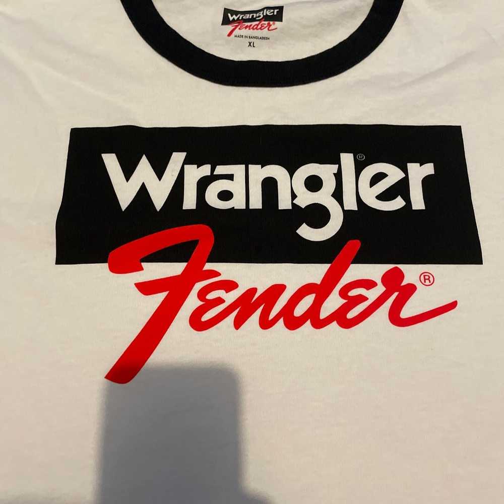 Wrangler X Fender Guitar RARE T-Shirt Size XL - image 2